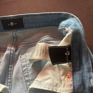 7 For All Mankind Faded Blue Denim